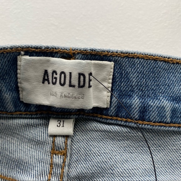 AGOLDE Nico Headlines Raw Hem Distressed Jeans 31 NEW - Picture 5 of 10